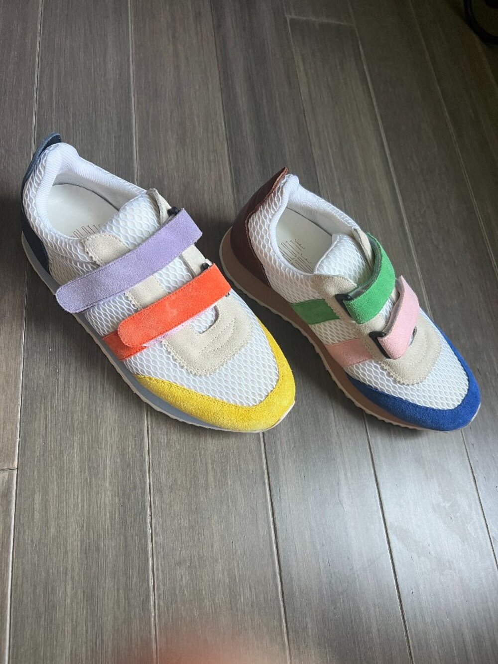 Charlotte Stone Conway mismatch sneakers